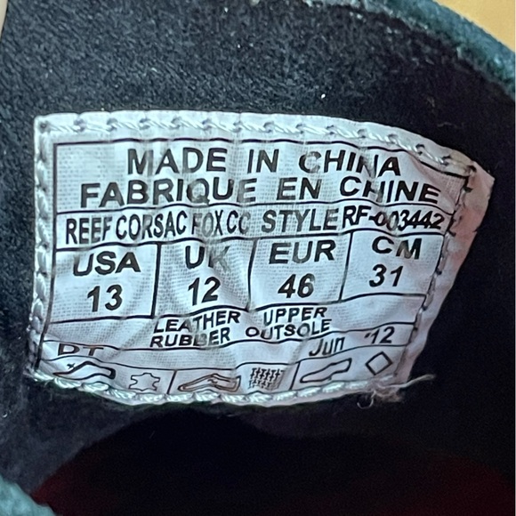 Reef Mens size 13 black suede corsac fox CC chukka boots - Picture 8 of 9